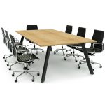 iSpace Sabre - Rectangular Meeting Table (1200 Leg)