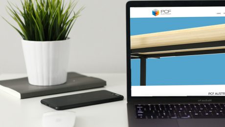 laptop with new website pcf australia